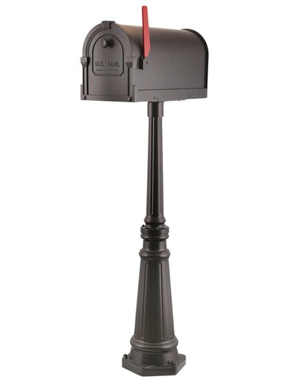 Savannah Curbside Mailbox with Tacoma Post in Oil-Rubbed Bronze.